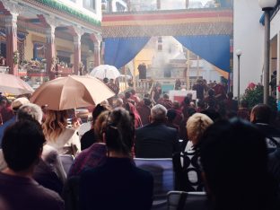 The cremation ceremony for His Eminence Mipham Namgyal Gyatso Tshojung Gyepe Dorje took place at the Karmapa International Buddhist Institute, Feb 2026. Photo: Tokpa Korlo.