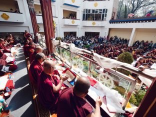 The cremation ceremony for His Eminence Mipham Namgyal Gyatso Tshojung Gyepe Dorje took place at the Karmapa International Buddhist Institute, Feb 2026. Photo: Tokpa Korlo.