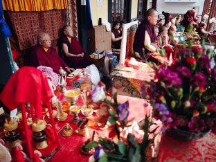 The cremation ceremony for His Eminence Mipham Namgyal Gyatso Tshojung Gyepe Dorje took place at the Karmapa International Buddhist Institute, Feb 2026. Photo: Tokpa Korlo.