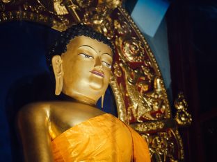 The cremation ceremony for His Eminence Mipham Namgyal Gyatso Tshojung Gyepe Dorje took place at the Karmapa International Buddhist Institute, Feb 2026. Photo: Tokpa Korlo.