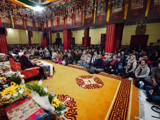 The cremation ceremony for His Eminence Mipham Namgyal Gyatso Tshojung Gyepe Dorje took place at the Karmapa International Buddhist Institute, Feb 2026. Photo: Tokpa Korlo.