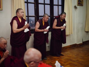 The cremation ceremony for His Eminence Mipham Namgyal Gyatso Tshojung Gyepe Dorje took place at the Karmapa International Buddhist Institute, Feb 2026. Photo: Tokpa Korlo.