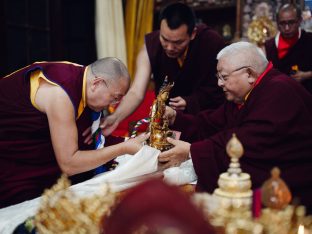 The cremation ceremony for His Eminence Mipham Namgyal Gyatso Tshojung Gyepe Dorje took place at the Karmapa International Buddhist Institute, Feb 2026. Photo: Tokpa Korlo.