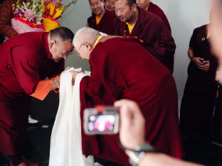 The cremation ceremony for His Eminence Mipham Namgyal Gyatso Tshojung Gyepe Dorje took place at the Karmapa International Buddhist Institute, Feb 2026. Photo: Tokpa Korlo.