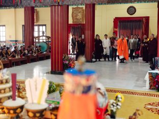 The cremation ceremony for His Eminence Mipham Namgyal Gyatso Tshojung Gyepe Dorje took place at the Karmapa International Buddhist Institute, Feb 2026. Photo: Tokpa Korlo.