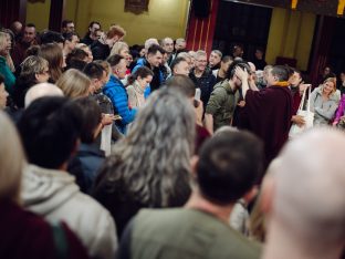 The cremation ceremony for His Eminence Mipham Namgyal Gyatso Tshojung Gyepe Dorje took place at the Karmapa International Buddhist Institute, Feb 2026. Photo: Tokpa Korlo.