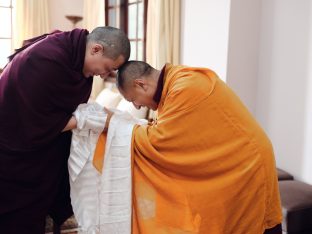 The cremation ceremony for His Eminence Mipham Namgyal Gyatso Tshojung Gyepe Dorje took place at the Karmapa International Buddhist Institute, Feb 2026. Photo: Tokpa Korlo.