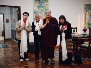 The cremation ceremony for His Eminence Mipham Namgyal Gyatso Tshojung Gyepe Dorje took place at the Karmapa International Buddhist Institute, Feb 2026. Photo: Tokpa Korlo.