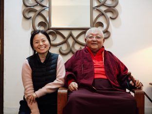 The cremation ceremony for His Eminence Mipham Namgyal Gyatso Tshojung Gyepe Dorje took place at the Karmapa International Buddhist Institute, Feb 2026. Photo: Tokpa Korlo.