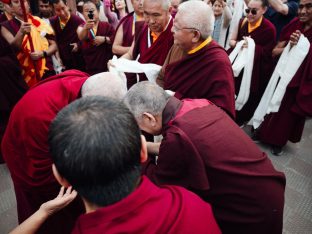 The cremation ceremony for His Eminence Mipham Namgyal Gyatso Tshojung Gyepe Dorje took place at the Karmapa International Buddhist Institute, Feb 2026. Photo: Tokpa Korlo.