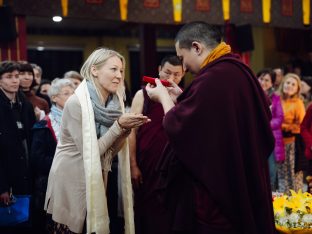 The cremation ceremony for His Eminence Mipham Namgyal Gyatso Tshojung Gyepe Dorje took place at the Karmapa International Buddhist Institute, Feb 2026. Photo: Tokpa Korlo.