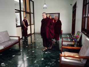 The cremation ceremony for His Eminence Mipham Namgyal Gyatso Tshojung Gyepe Dorje took place at the Karmapa International Buddhist Institute, Feb 2026. Photo: Tokpa Korlo.