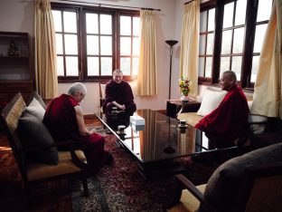 The cremation ceremony for His Eminence Mipham Namgyal Gyatso Tshojung Gyepe Dorje took place at the Karmapa International Buddhist Institute, Feb 2026. Photo: Tokpa Korlo.