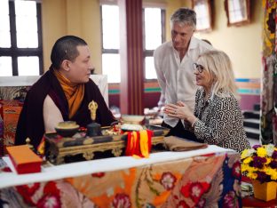 The cremation ceremony for His Eminence Mipham Namgyal Gyatso Tshojung Gyepe Dorje took place at the Karmapa International Buddhist Institute, Feb 2026. Photo: Tokpa Korlo.