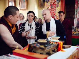 The cremation ceremony for His Eminence Mipham Namgyal Gyatso Tshojung Gyepe Dorje took place at the Karmapa International Buddhist Institute, Feb 2026. Photo: Tokpa Korlo.