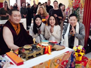 The cremation ceremony for His Eminence Mipham Namgyal Gyatso Tshojung Gyepe Dorje took place at the Karmapa International Buddhist Institute, Feb 2026. Photo: Tokpa Korlo.