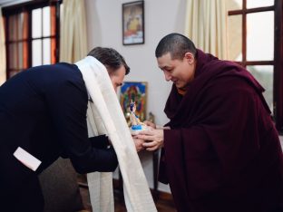The cremation ceremony for His Eminence Mipham Namgyal Gyatso Tshojung Gyepe Dorje took place at the Karmapa International Buddhist Institute, Feb 2026. Photo: Tokpa Korlo.