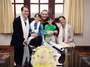 The cremation ceremony for His Eminence Mipham Namgyal Gyatso Tshojung Gyepe Dorje took place at the Karmapa International Buddhist Institute, Feb 2026. Photo: Tokpa Korlo.