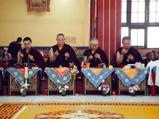 The cremation ceremony for His Eminence Mipham Namgyal Gyatso Tshojung Gyepe Dorje took place at the Karmapa International Buddhist Institute, Feb 2026. Photo: Tokpa Korlo.