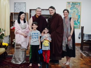 The cremation ceremony for His Eminence Mipham Namgyal Gyatso Tshojung Gyepe Dorje took place at the Karmapa International Buddhist Institute, Feb 2026. Photo: Tokpa Korlo.
