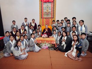 The cremation ceremony for His Eminence Mipham Namgyal Gyatso Tshojung Gyepe Dorje took place at the Karmapa International Buddhist Institute, Feb 2026. Photo: Tokpa Korlo.