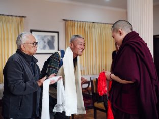 The cremation ceremony for His Eminence Mipham Namgyal Gyatso Tshojung Gyepe Dorje took place at the Karmapa International Buddhist Institute, Feb 2026. Photo: Tokpa Korlo.