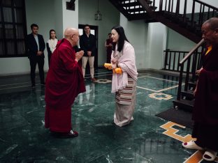 The cremation ceremony for His Eminence Mipham Namgyal Gyatso Tshojung Gyepe Dorje took place at the Karmapa International Buddhist Institute, Feb 2026. Photo: Tokpa Korlo.