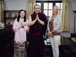The cremation ceremony for His Eminence Mipham Namgyal Gyatso Tshojung Gyepe Dorje took place at the Karmapa International Buddhist Institute, Feb 2026. Photo: Tokpa Korlo.