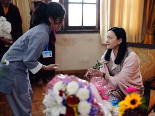 The cremation ceremony for His Eminence Mipham Namgyal Gyatso Tshojung Gyepe Dorje took place at the Karmapa International Buddhist Institute, Feb 2026. Photo: Tokpa Korlo.