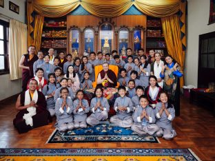 The cremation ceremony for His Eminence Mipham Namgyal Gyatso Tshojung Gyepe Dorje took place at the Karmapa International Buddhist Institute, Feb 2026. Photo: Tokpa Korlo.