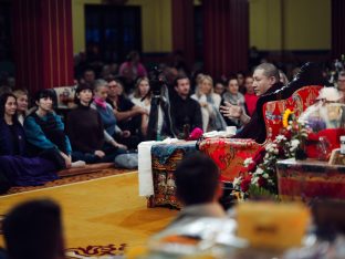 The cremation ceremony for His Eminence Mipham Namgyal Gyatso Tshojung Gyepe Dorje took place at the Karmapa International Buddhist Institute, Feb 2026. Photo: Tokpa Korlo.