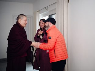 The cremation ceremony for His Eminence Mipham Namgyal Gyatso Tshojung Gyepe Dorje took place at the Karmapa International Buddhist Institute, Feb 2026. Photo: Tokpa Korlo.