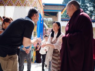 The cremation ceremony for His Eminence Mipham Namgyal Gyatso Tshojung Gyepe Dorje took place at the Karmapa International Buddhist Institute, Feb 2026. Photo: Tokpa Korlo.