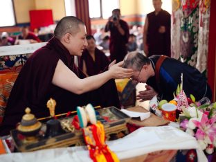 The cremation ceremony for His Eminence Mipham Namgyal Gyatso Tshojung Gyepe Dorje took place at the Karmapa International Buddhist Institute, Feb 2026. Photo: Tokpa Korlo.