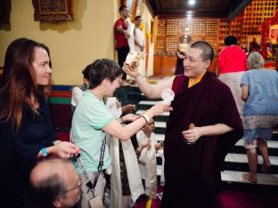 Thaye Dorje, His Holiness the 17th Gyalwa Karmapa, bestowed teachings and empowerments at the Karmapa Public Course at KIBI, March 2026. Photo: Tokpa Korlo.