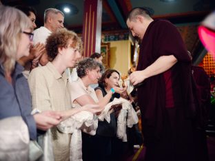 Thaye Dorje, His Holiness the 17th Gyalwa Karmapa, bestowed teachings and empowerments at the Karmapa Public Course at KIBI, March 2026. Photo: Tokpa Korlo.