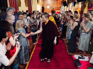Thaye Dorje, His Holiness the 17th Gyalwa Karmapa, bestowed teachings and empowerments at the Karmapa Public Course at KIBI, March 2026. Photo: Tokpa Korlo.