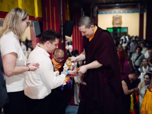 Thaye Dorje, His Holiness the 17th Gyalwa Karmapa, bestowed teachings and empowerments at the Karmapa Public Course at KIBI, March 2026. Photo: Tokpa Korlo.