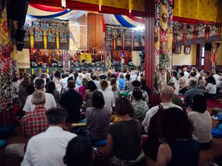 Thaye Dorje, His Holiness the 17th Gyalwa Karmapa, bestowed teachings and empowerments at the Karmapa Public Course at KIBI, March 2026. Photo: Tokpa Korlo.