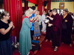 Thaye Dorje, His Holiness the 17th Gyalwa Karmapa, bestowed teachings and empowerments at the Karmapa Public Course at KIBI, March 2026. Photo: Tokpa Korlo.