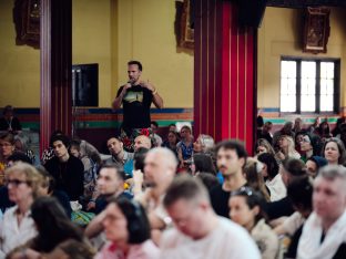 Thaye Dorje, His Holiness the 17th Gyalwa Karmapa, bestowed teachings and empowerments at the Karmapa Public Course at KIBI, March 2026. Photo: Tokpa Korlo.