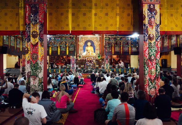 Thaye Dorje, His Holiness the 17th Gyalwa Karmapa, bestowed teachings and empowerments at the Karmapa Public Course at KIBI, March 2026. Photo: Tokpa Korlo.