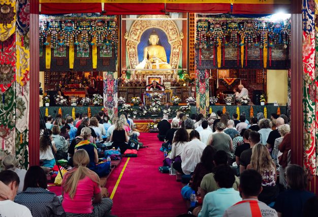Thaye Dorje, His Holiness the 17th Gyalwa Karmapa, bestowed teachings and empowerments at the Karmapa Public Course at KIBI, March 2026. Photo: Tokpa Korlo.
