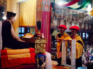 Thaye Dorje, His Holiness the 17th Gyalwa Karmapa, bestowed teachings and empowerments at the Karmapa Public Course at KIBI, March 2026. Photo: Tokpa Korlo.