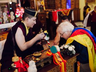 Thaye Dorje, His Holiness the 17th Gyalwa Karmapa, bestowed teachings and empowerments at the Karmapa Public Course at KIBI, March 2026. Photo: Tokpa Korlo.