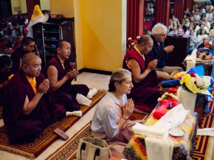 Thaye Dorje, His Holiness the 17th Gyalwa Karmapa, bestowed teachings and empowerments at the Karmapa Public Course at KIBI, March 2026. Photo: Tokpa Korlo.