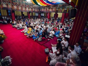 Thaye Dorje, His Holiness the 17th Gyalwa Karmapa, bestowed teachings and empowerments at the Karmapa Public Course at KIBI, March 2026. Photo: Tokpa Korlo.