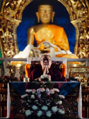 Thaye Dorje, His Holiness the 17th Gyalwa Karmapa, bestowed teachings and empowerments at the Karmapa Public Course at KIBI, March 2026. Photo: Tokpa Korlo.