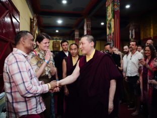 Thaye Dorje, His Holiness the 17th Gyalwa Karmapa, bestowed teachings and empowerments at the Karmapa Public Course at KIBI, March 2026. Photo: Tokpa Korlo.