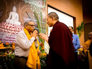 Thaye Dorje, His Holiness the 17th Gyalwa Karmapa, was the chief guest at the Buddha Purnima celebration at Gautam Buddha University, May 2026.
